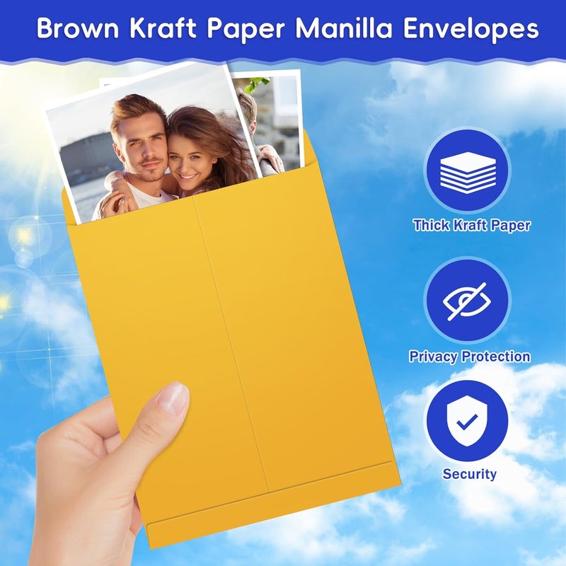 FloraSea 50 Pack 6x9 Envelopes Self Seal, Brown Kraft Catalog Mailing Envelopes 6 x 9 Manilla Envelopes for Mailing, Organize, Storage, Home, Office Business - Image 4